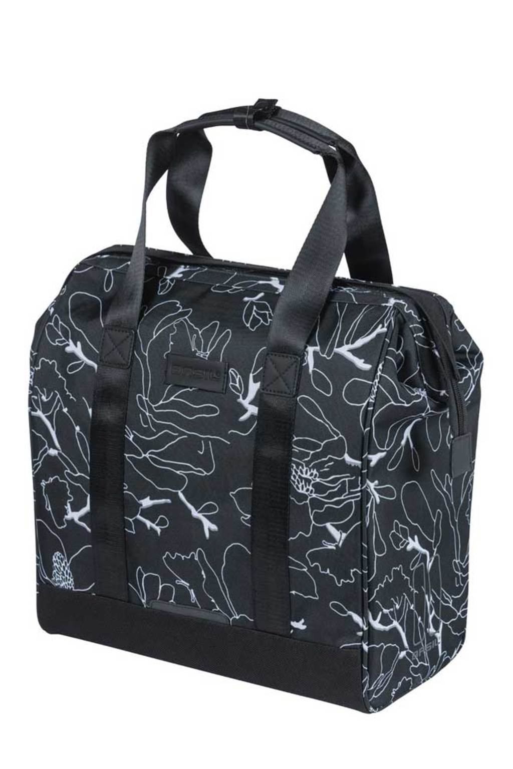 -Shopper Basil Grand Flower Zwart 23 Liter -Shopper Basil Grand Flower Zwart 23 Liter